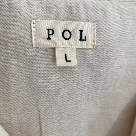 POL Bohemian Lacy White Blue Patchwork Dress Tunic Top NWOT Women's Size Large - Picture 2 of 15